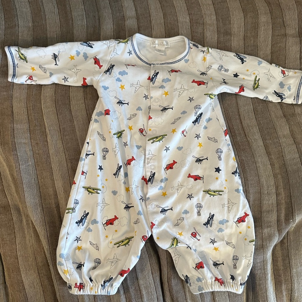 Kissy Kissy White One Piece with Colorful Airplane Print